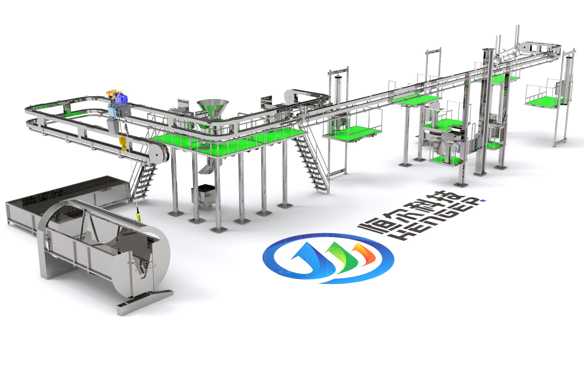 50 Cattle/Day Henger Cattle Slaughter Line Complete Equipment 50 Cattle Per Day Slaughter Line Equipment - Henger Manufacturing Complete Abattoir Processing Line (Including Weighing, Slaughter, Carcass Handling Devices)