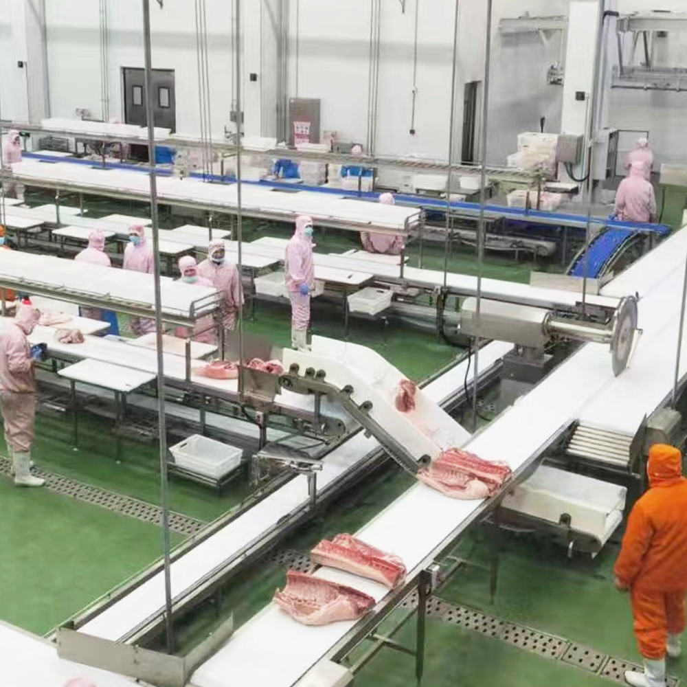 Meat cutting line