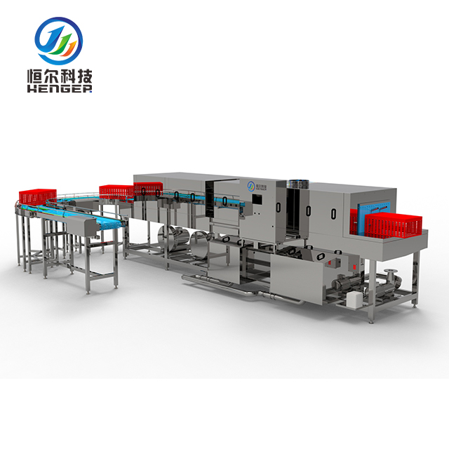 Tunnel-Type Box Washing Machine with Conveyor Line | Automatic Crate Washer Manufacturer