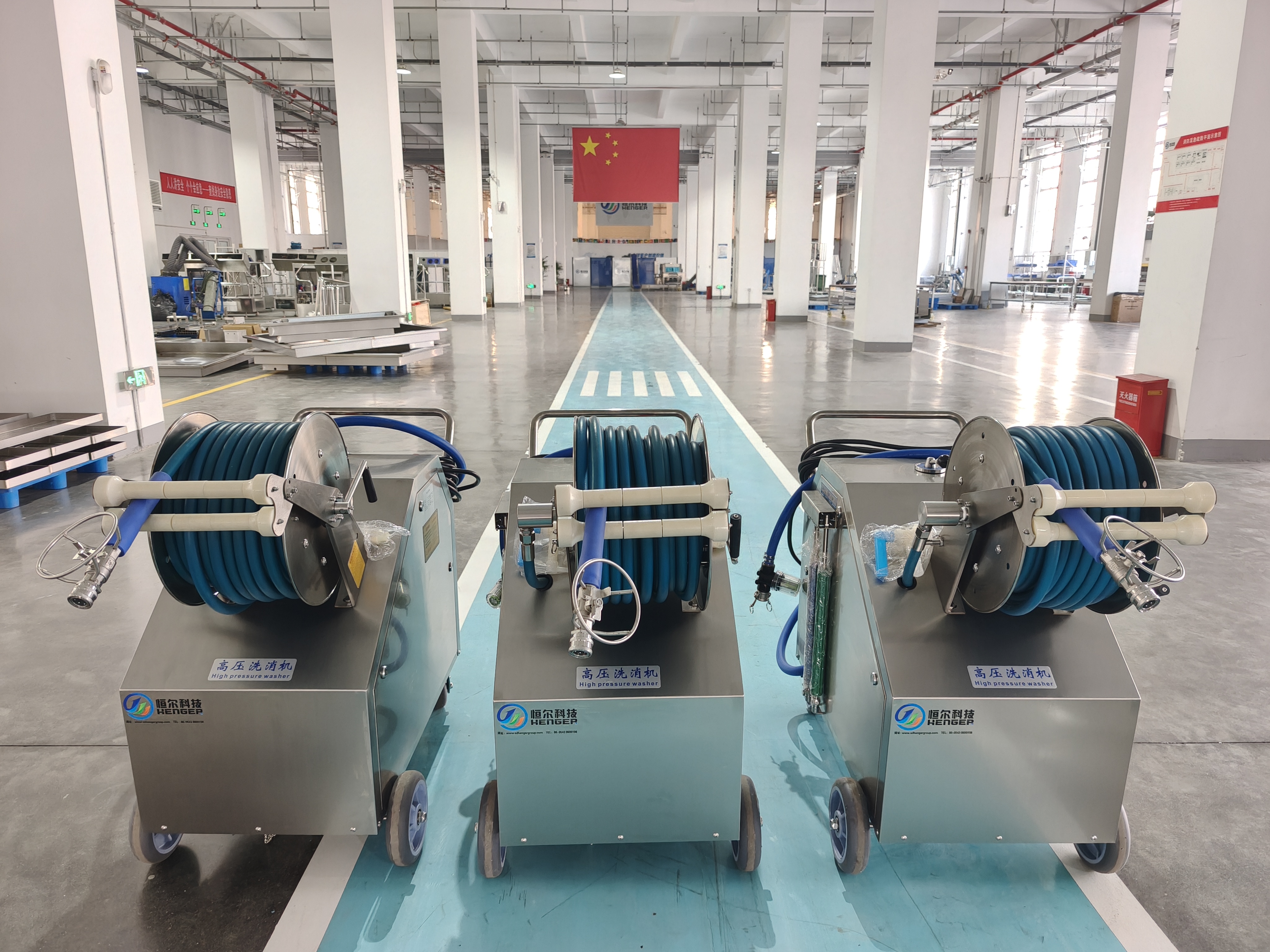 Professional Mobile Foam Cleaning & Sanitizing Machine | 304 Stainless Steel Frame | 3-in-1 High Pressure, Foam & Disinfection