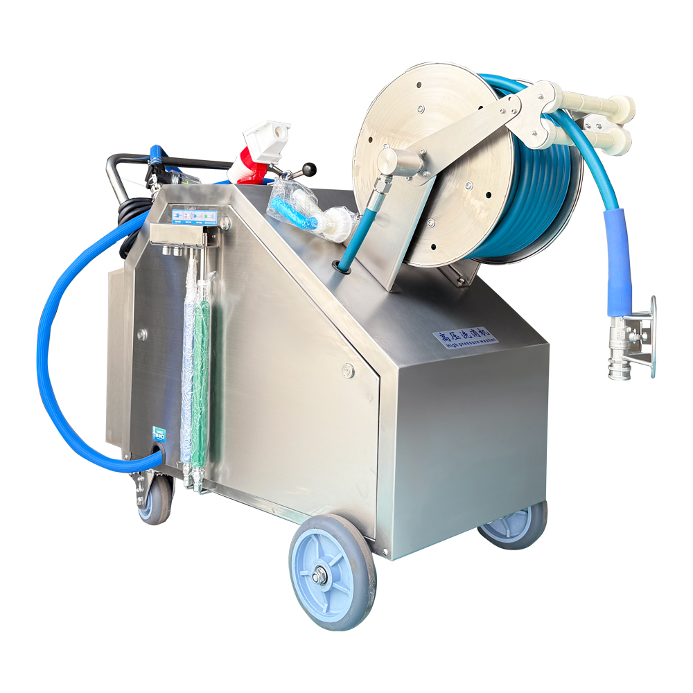 Professional Mobile Foam Cleaning & Sanitizing Machine | 304 Stainless Steel Frame | 3-in-1 High Pressure, Foam & Disinfection