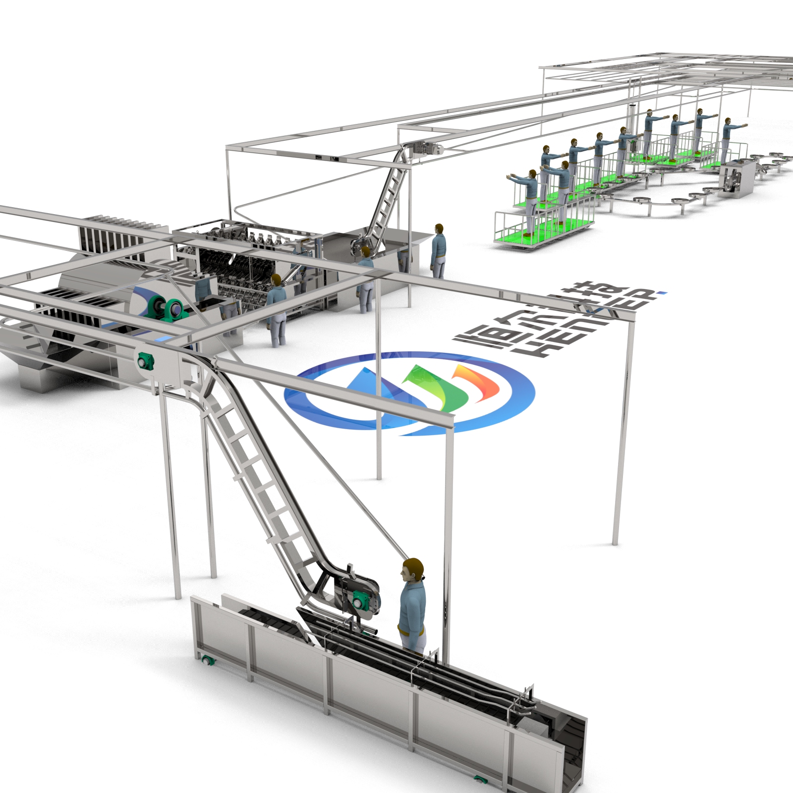 Pig Scalding Tank with Hair Remover Machine（Integrated Pig Scalding & Dehairing Equipment）