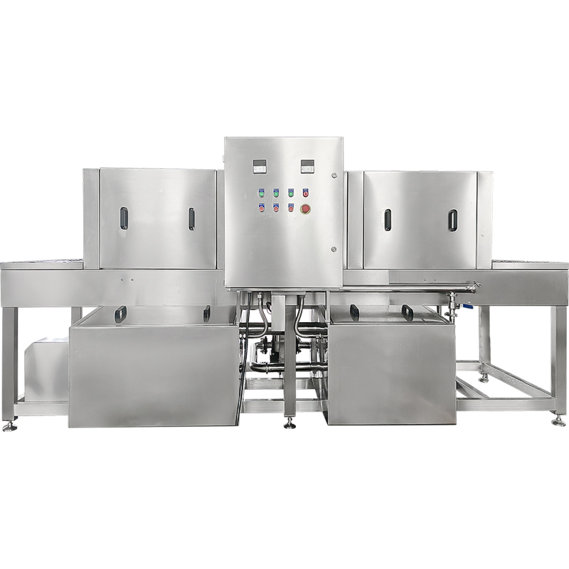 Automatic Tunnel-Type Box Washing Machine with Conveyor Line